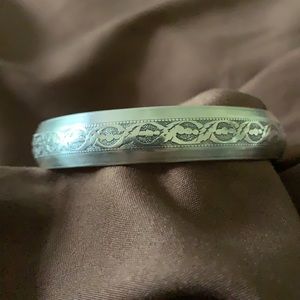 Vintage BEAU Sterling etched pattern bracelet